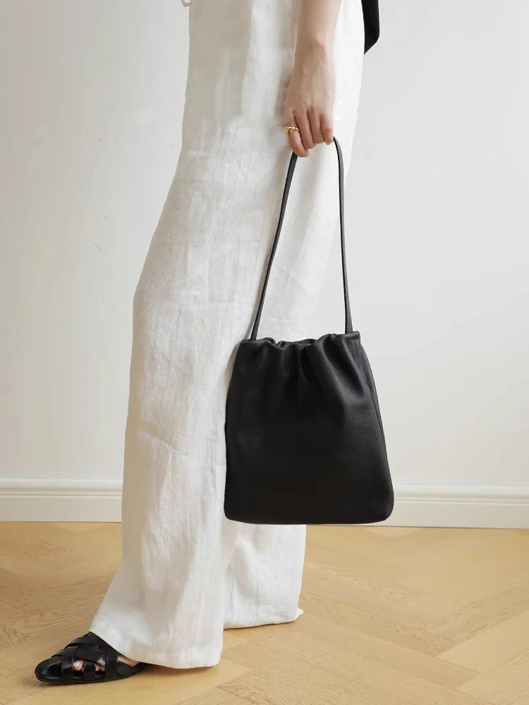 Leather shoulder bag