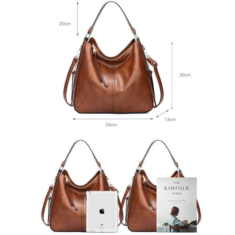 Beryl PU leather tote handbag