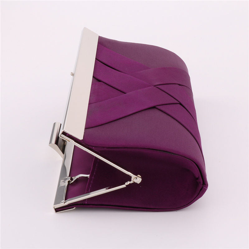 Yasmin satin clutch bag