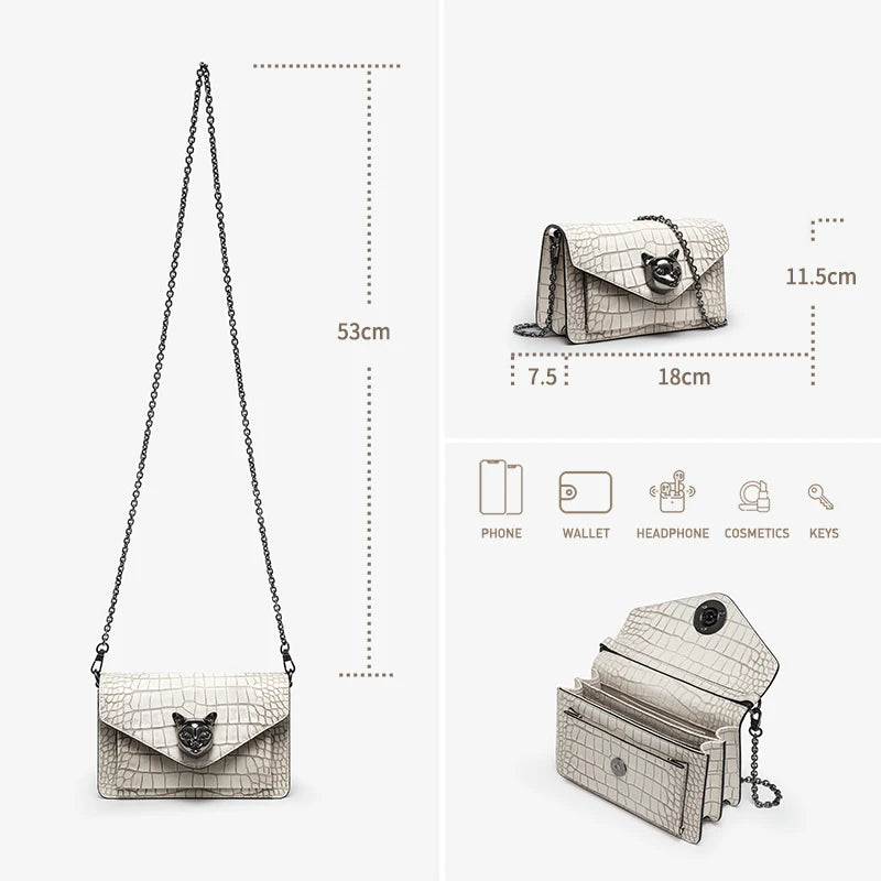 Bafelli cat series crossbody chain bag