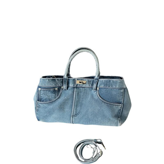 Denim shoulder bag