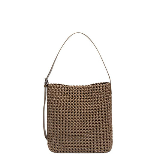 Satin hollow woven bag