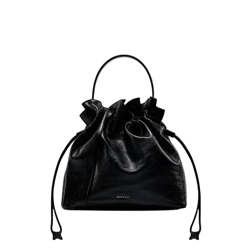 Leather bucket bag