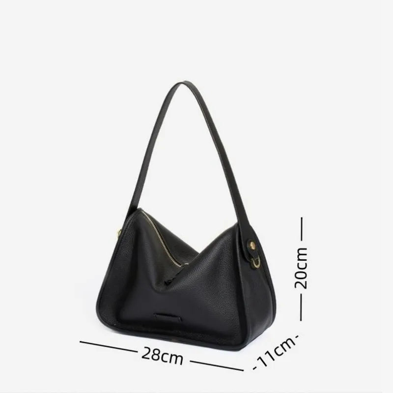 Leather shoulder bag