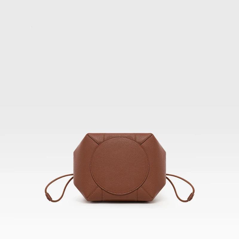 Leather bucket bag