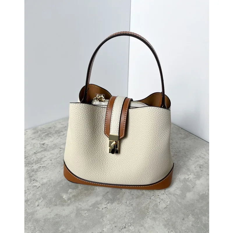 Leather shoulder bag