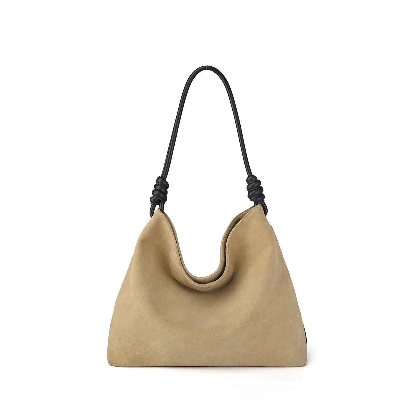 Leather bucket shoulder bag