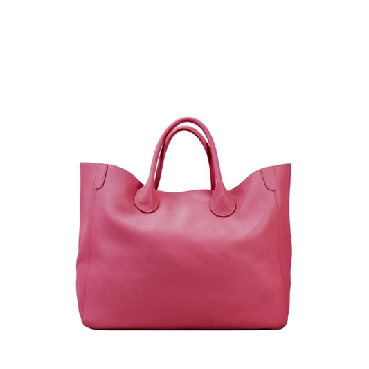 Leather oversize tote bag