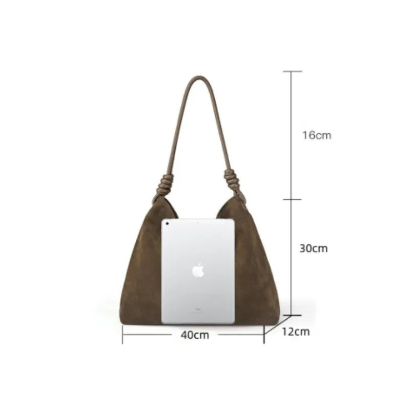 Leather bucket shoulder bag