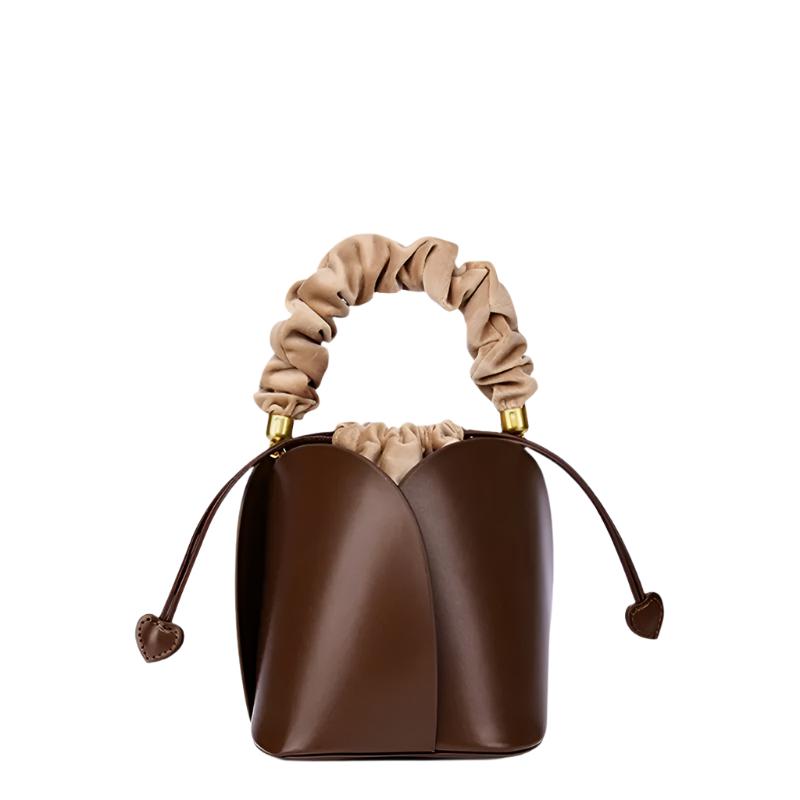 Leather bucket bag