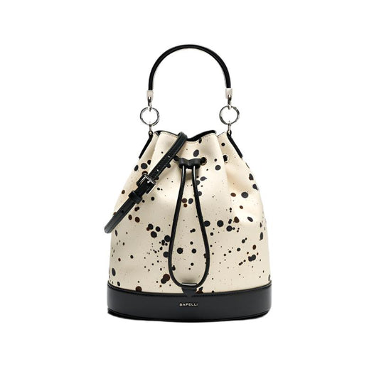 Leather bucket bag