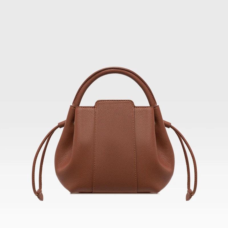 Leather bucket bag