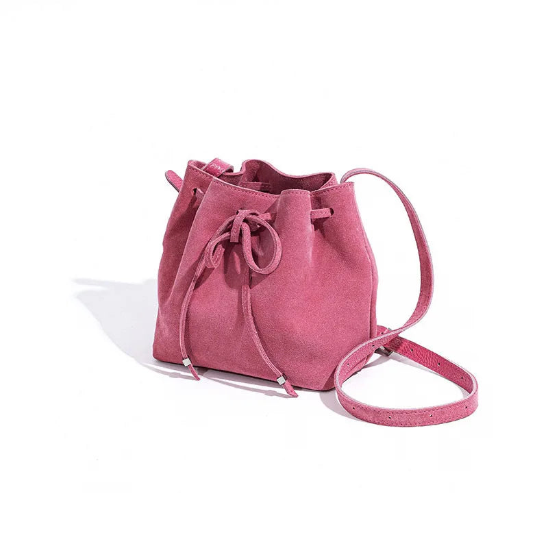 Leather bucket bag