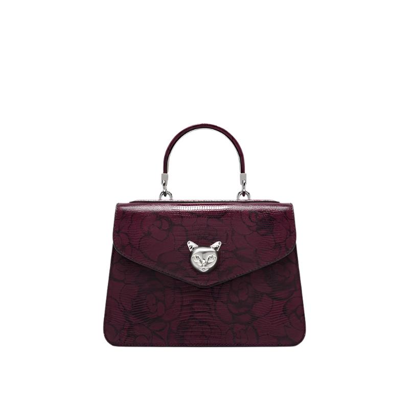 Bafelli cat floral wine bag