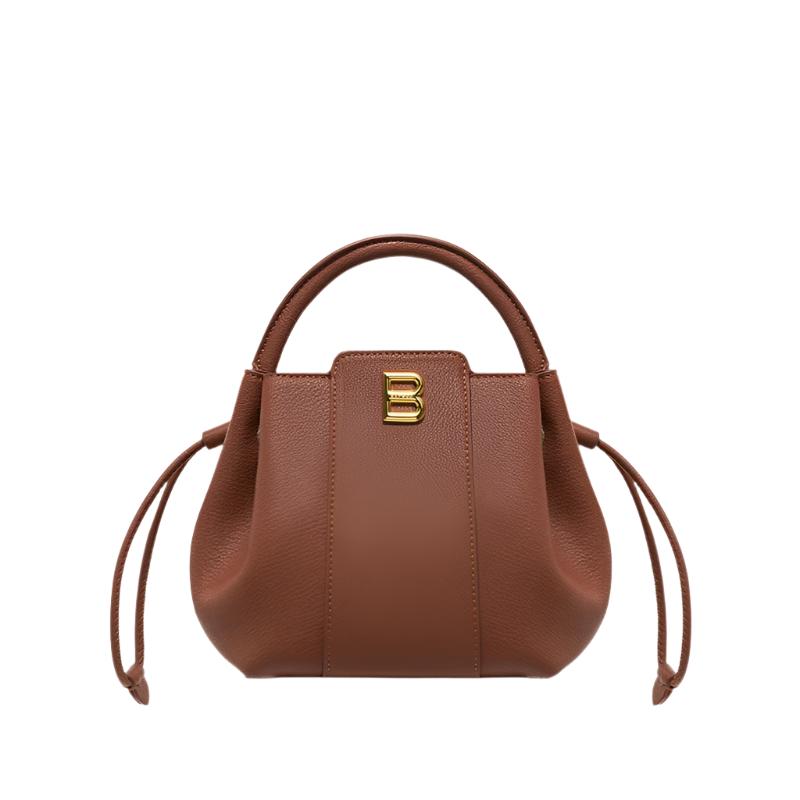 Leather bucket bag