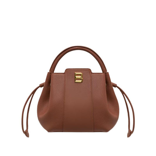 Leather bucket bag