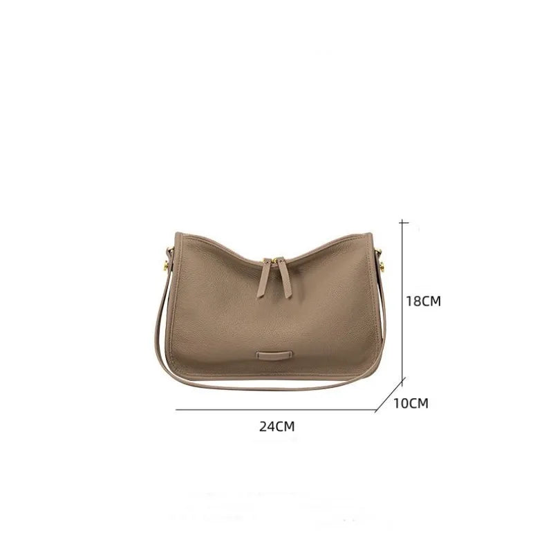 Leather shoulder bag