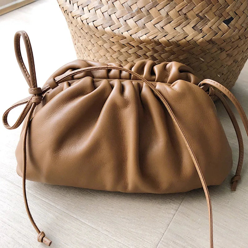 Leather cloud bag