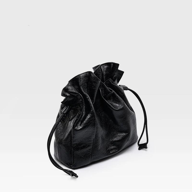 Leather bucket bag