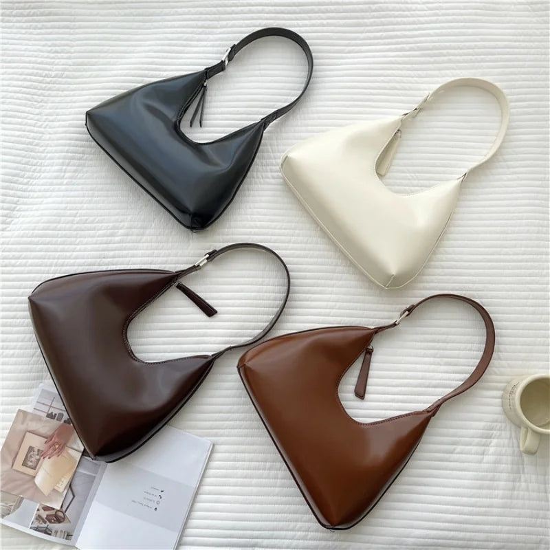 PU leather buckle shoulder bag