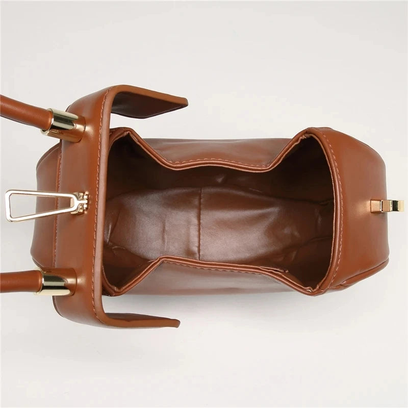 Leather circular bag