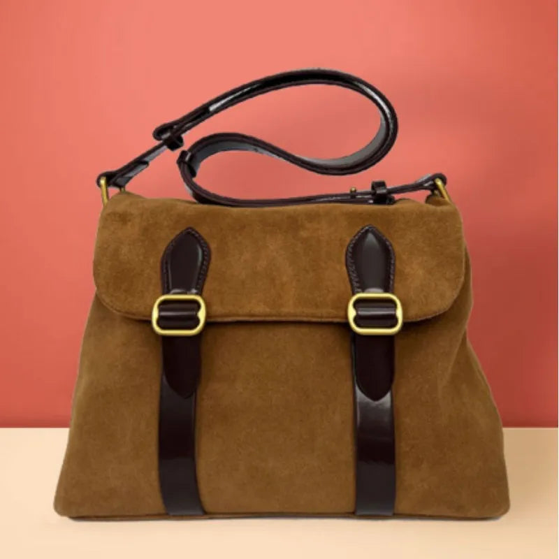 Aigo Suede postman bag