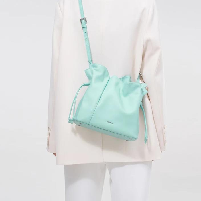 Leather bucket bag