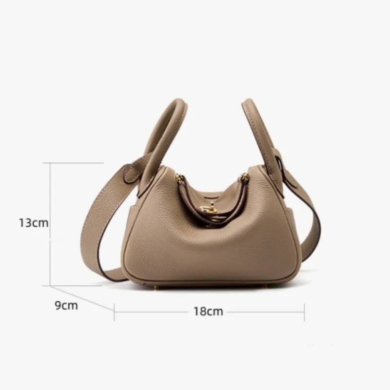 Leather saddle shoulder bag