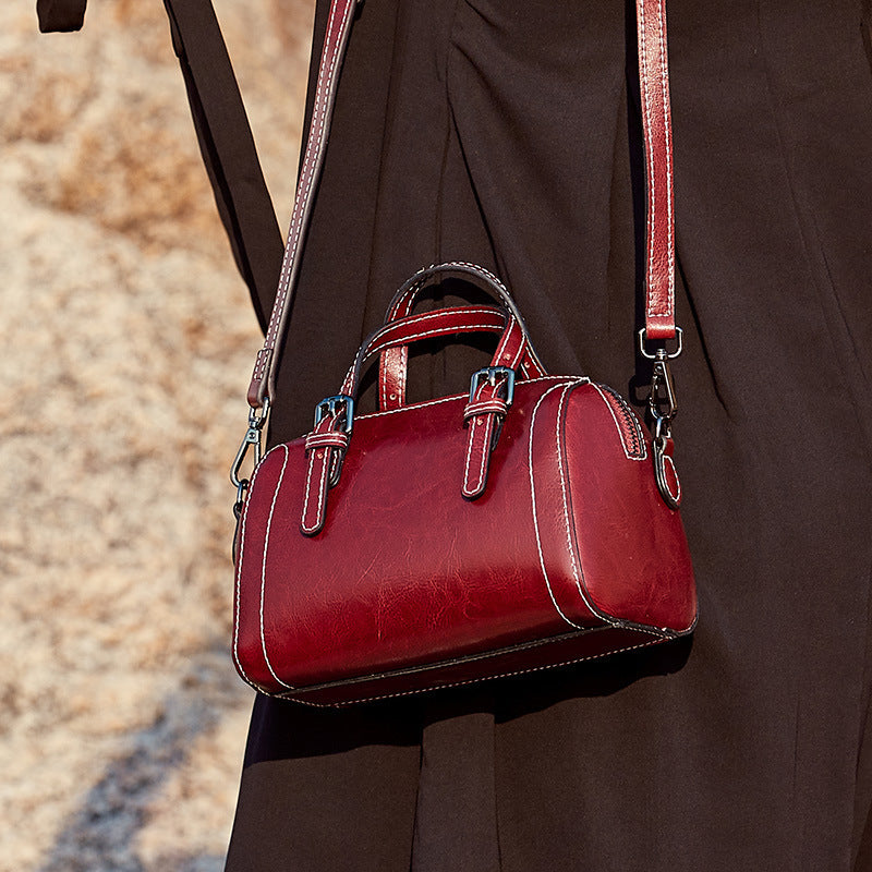 Alba genuine leather cross-body handbag