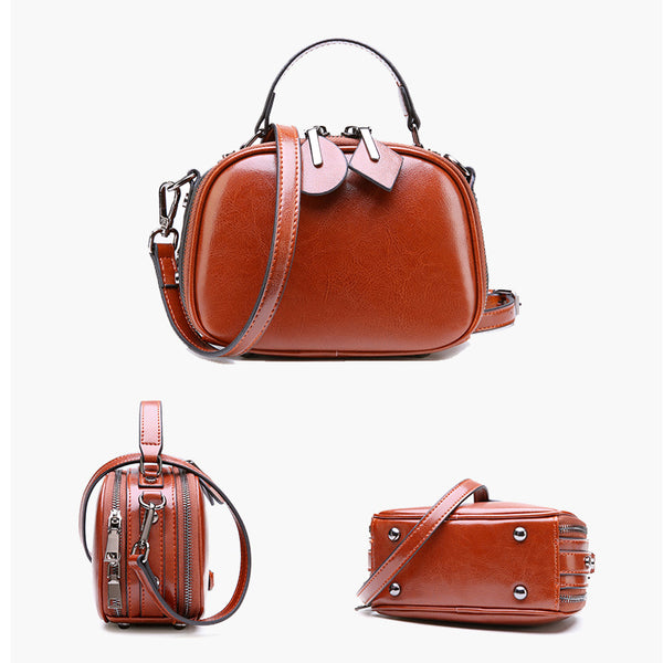 Iria genuine leather cross-body handbag