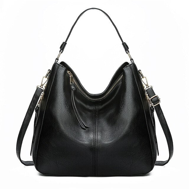 Vira PU leather hobo handbag