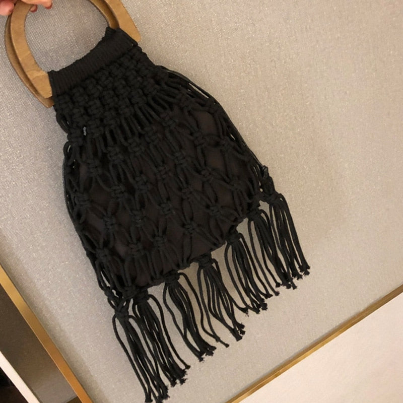 Katja non-woven fabric wristlet handbag