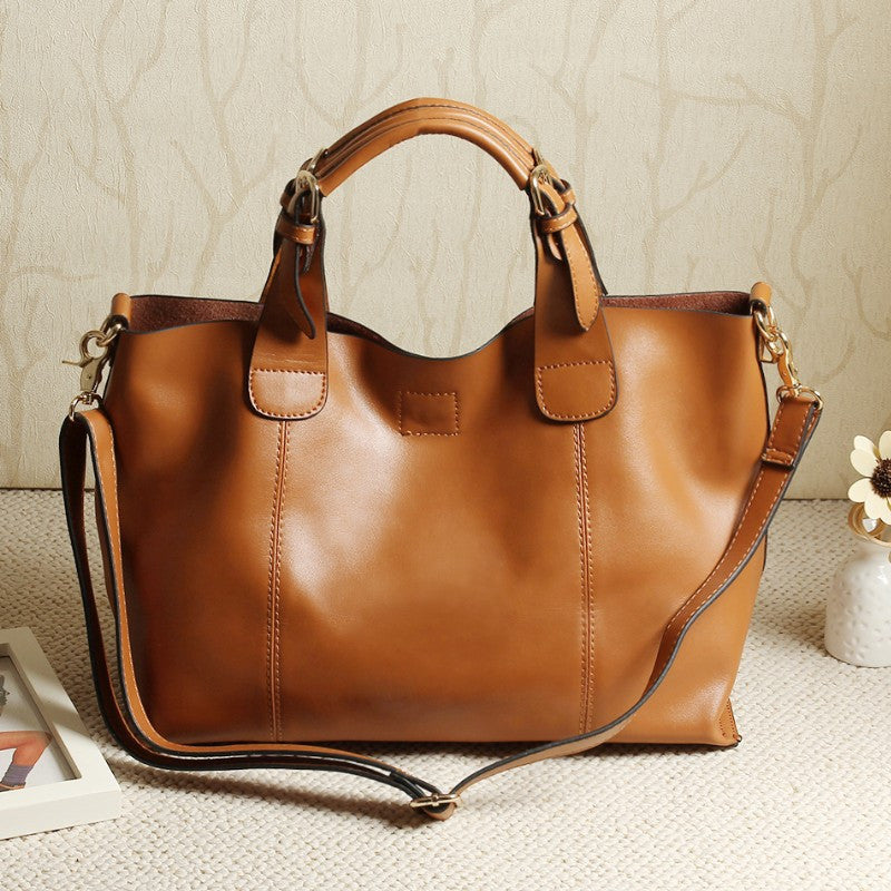 Madara split leather tote bag